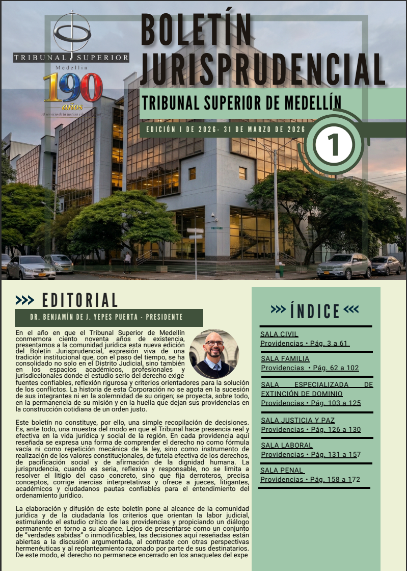 BOLETÍN JURISPRUDENCIAL - EDICIÓN I DE 2026